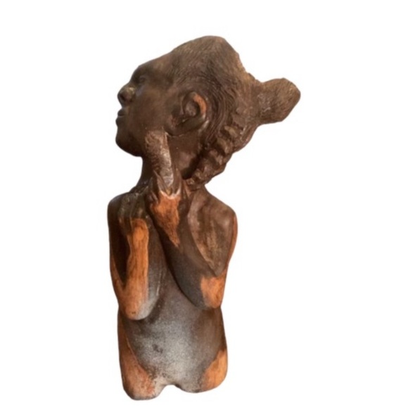 Vintage 1976 Noel Reid Jamaican hand carved Sculpture - Picture 4 of 7